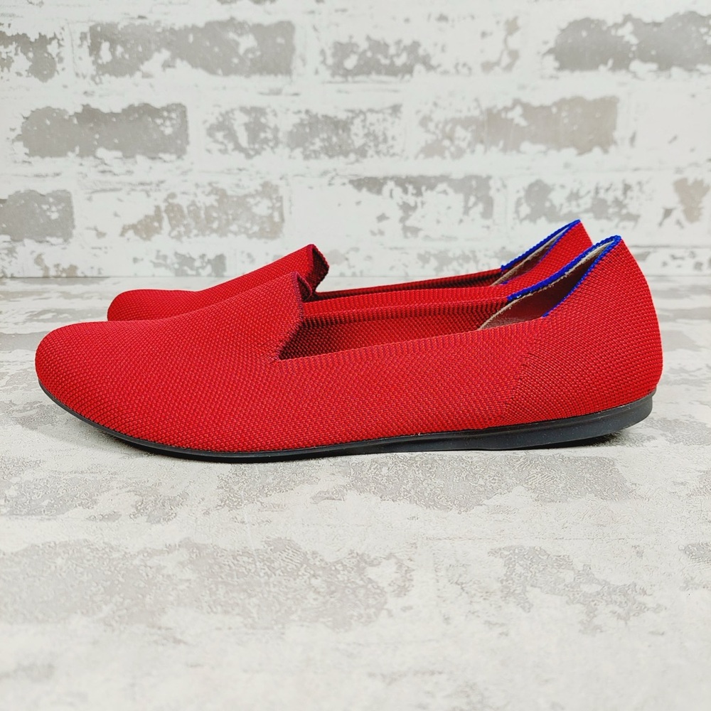 NEW Rothy's The Loafer Red Round Toe Slip On Flat Loafers K339